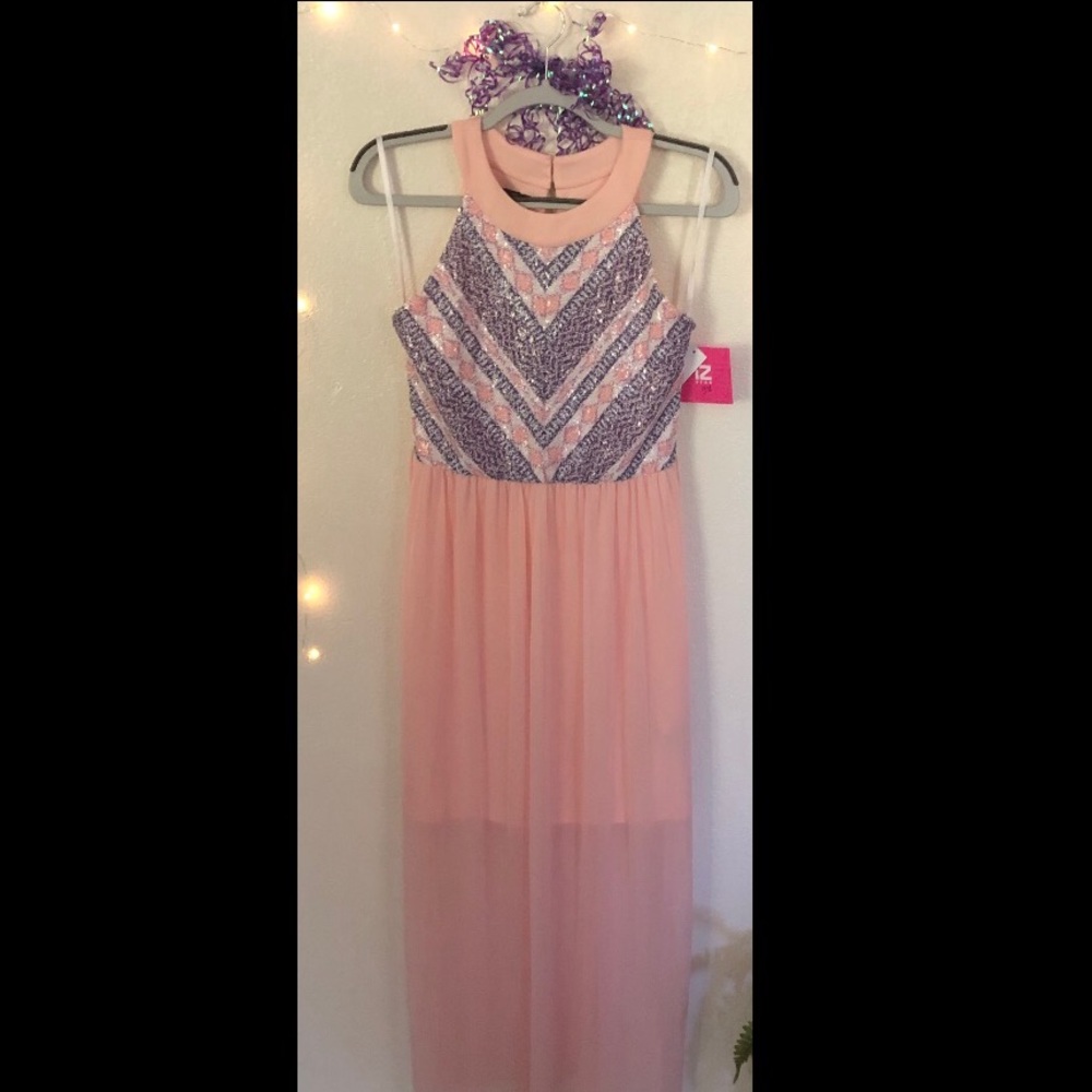 Iz byer pink and purple dress